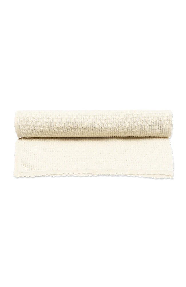 Venti Pointelle Blanket - Antique White