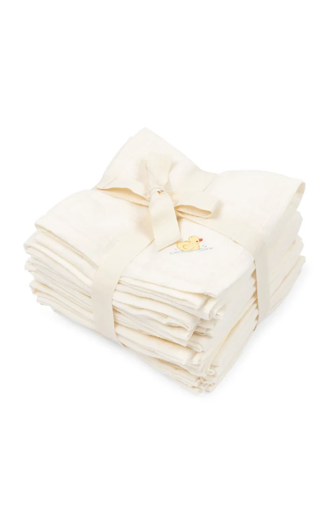 Nuvoli 10pk Muslin Cloth - Antique White