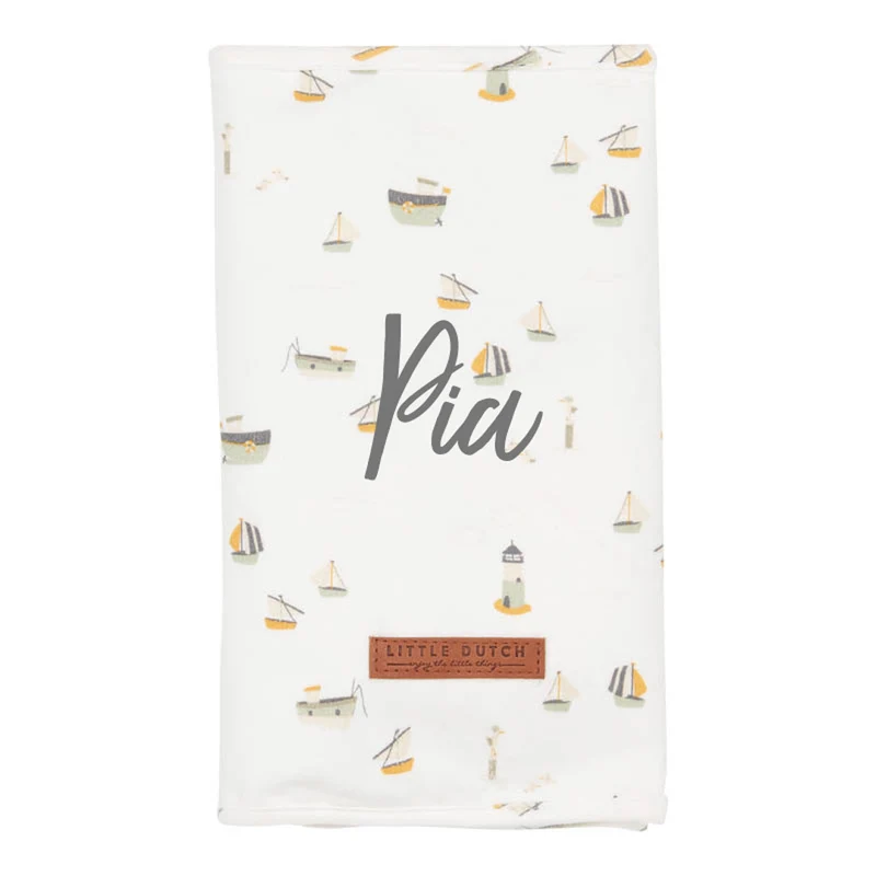 Windeltasche Sailors Bay Weiß – personalisierbar | Little Dutch