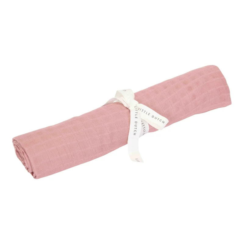 Little Dutch Musselintuch Pure Pink Blush 120 × 120 cm