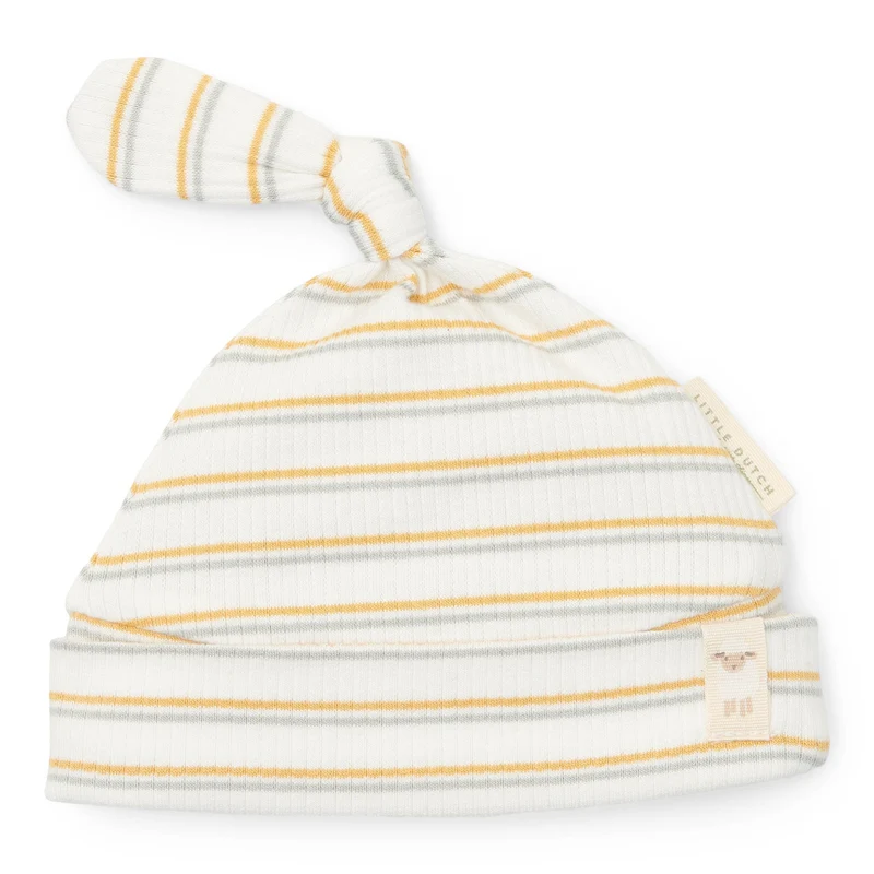 Gestreifte Babymütze Little Farm 0–3 Monate | Little Dutch