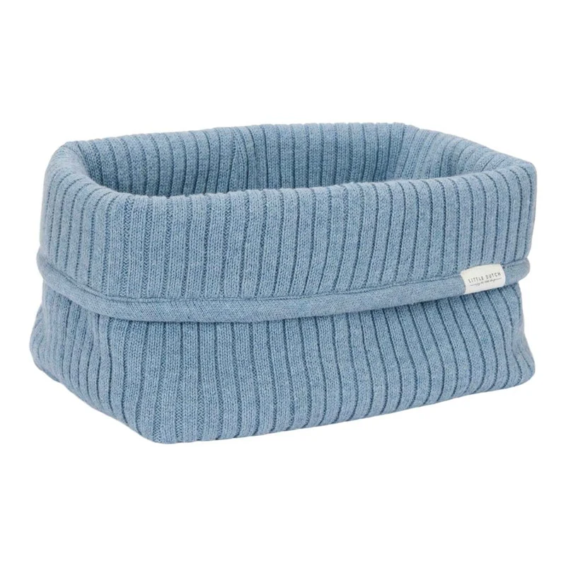 Little Dutch Pflegekörbchen Pure Denim Blue groß 25 × 15 × 15 cm