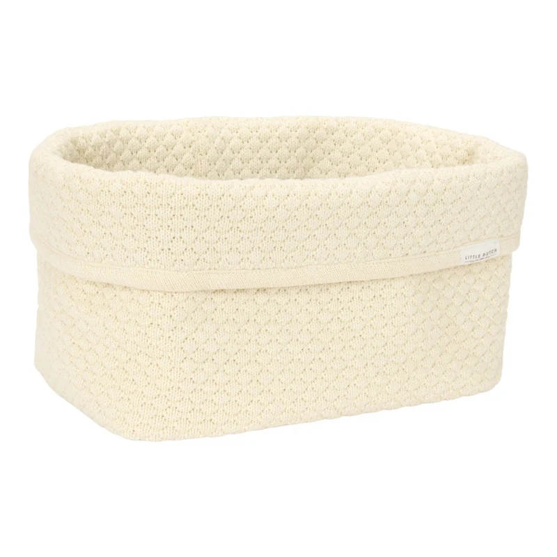 Pflegekörbchen Pure Soft White groß 25 × 15 × 15 cm | Little Dutch