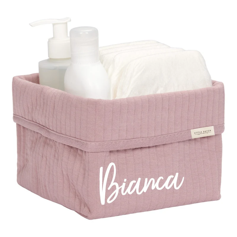 Pflegekörbchen Pure Mauve klein – personalisierbar | Little Dutch
