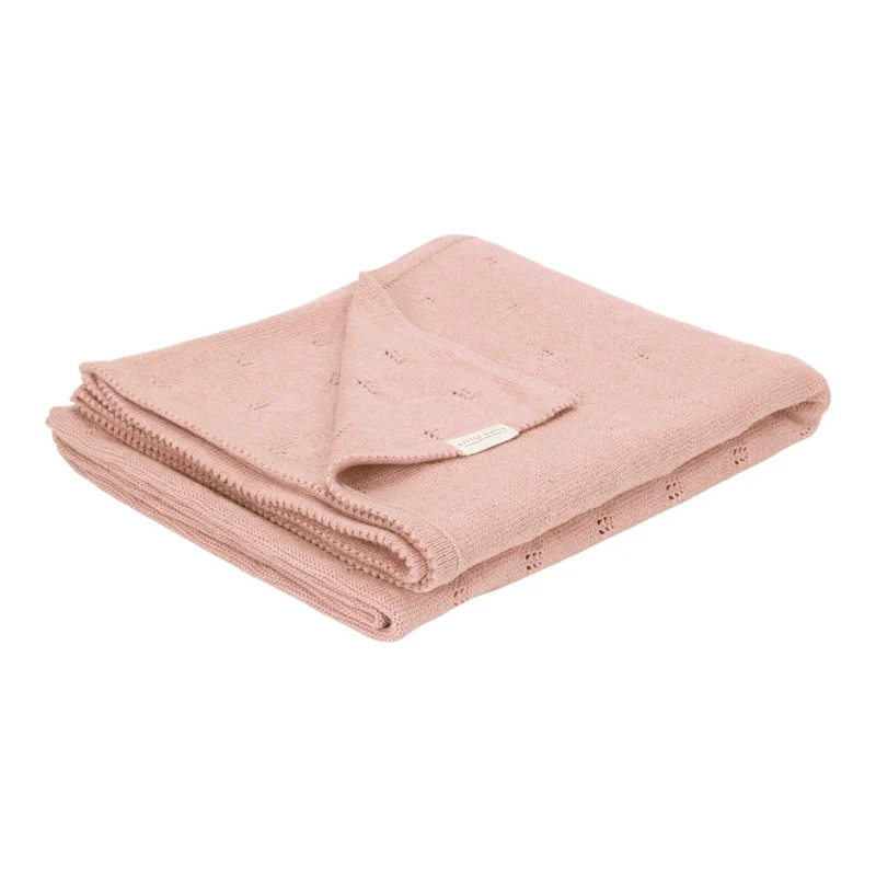 Little Dutch Gestrickte Wiegendecke Pure Blossom 70 × 100 cm