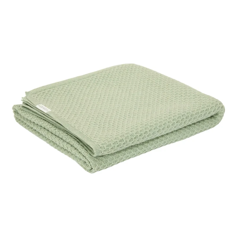 Bettdecke gestrickt Pure Sage | Little Dutch