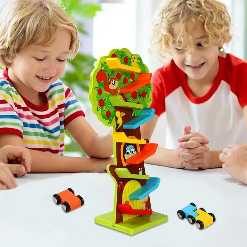 Squirel Taxiway - Wooden Car Ramp Toy for Kids