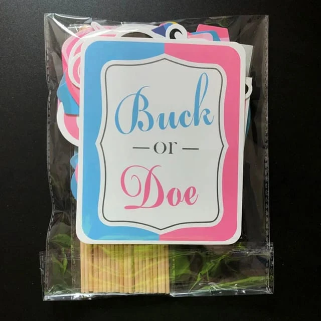 Buck-Or- Doe Its a boy & Girls photo props - Party essential