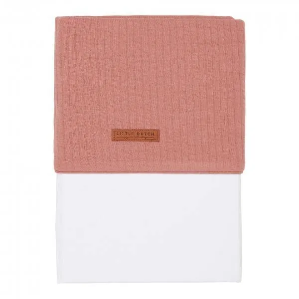 Wiegenlaken pure pink blush | Little Dutch