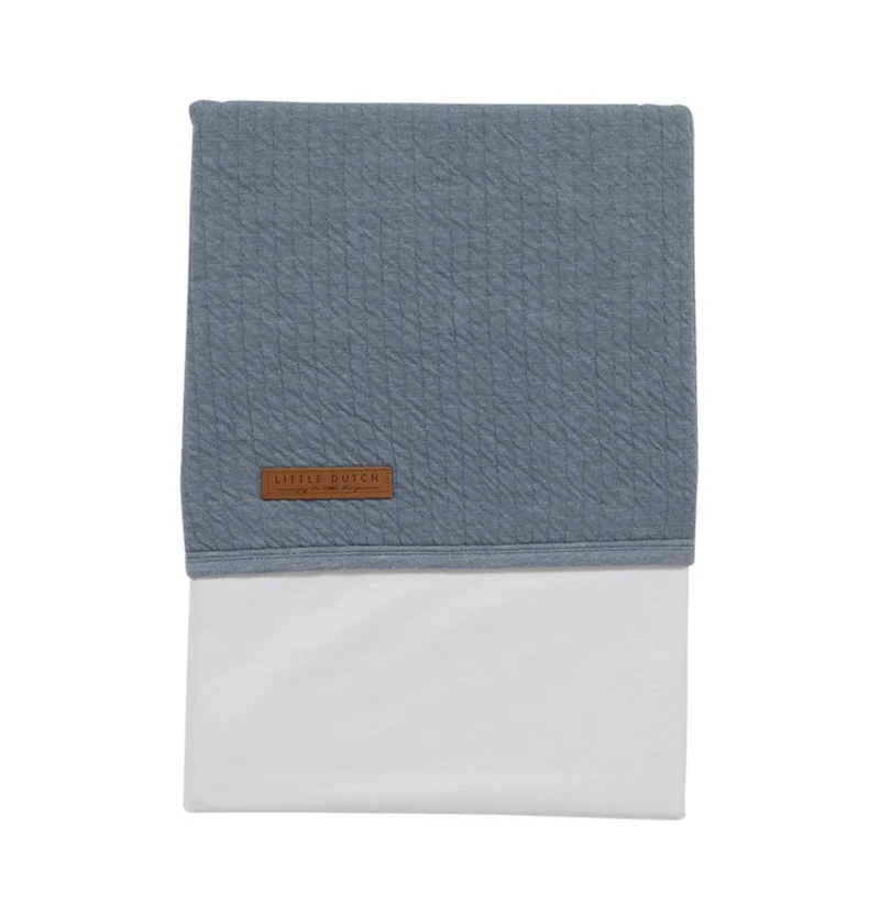 Wiegenlaken Pure, blau | Little Dutch
