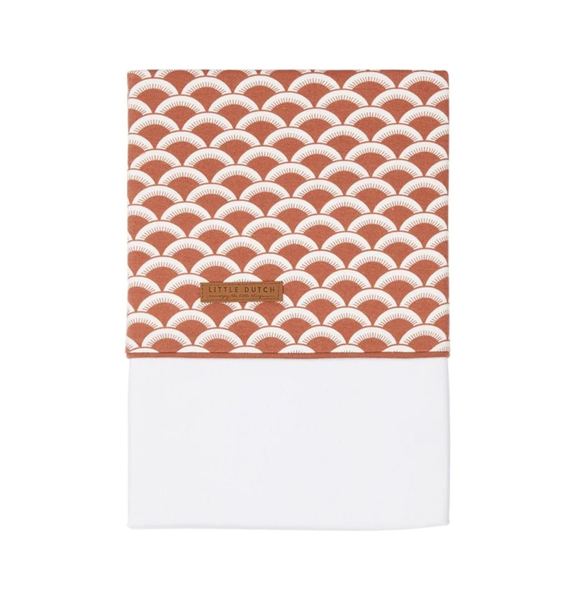 Wiegenlaken Sunrise Rust 70 × 100 cm | Little Dutch