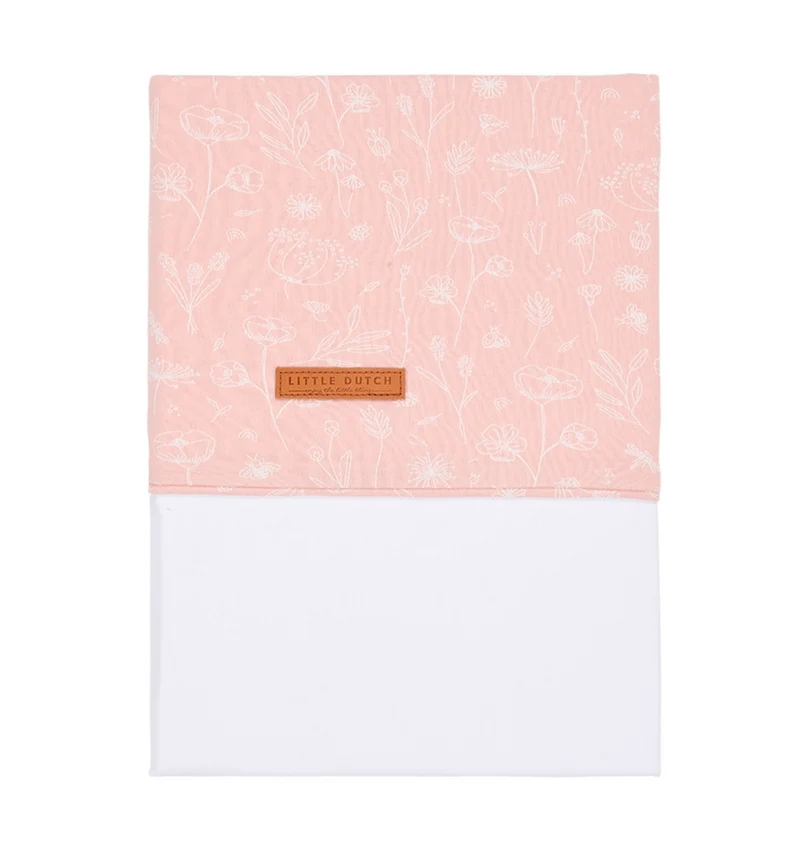 Wiegenlaken Wild Flowers, pink | Little Dutch