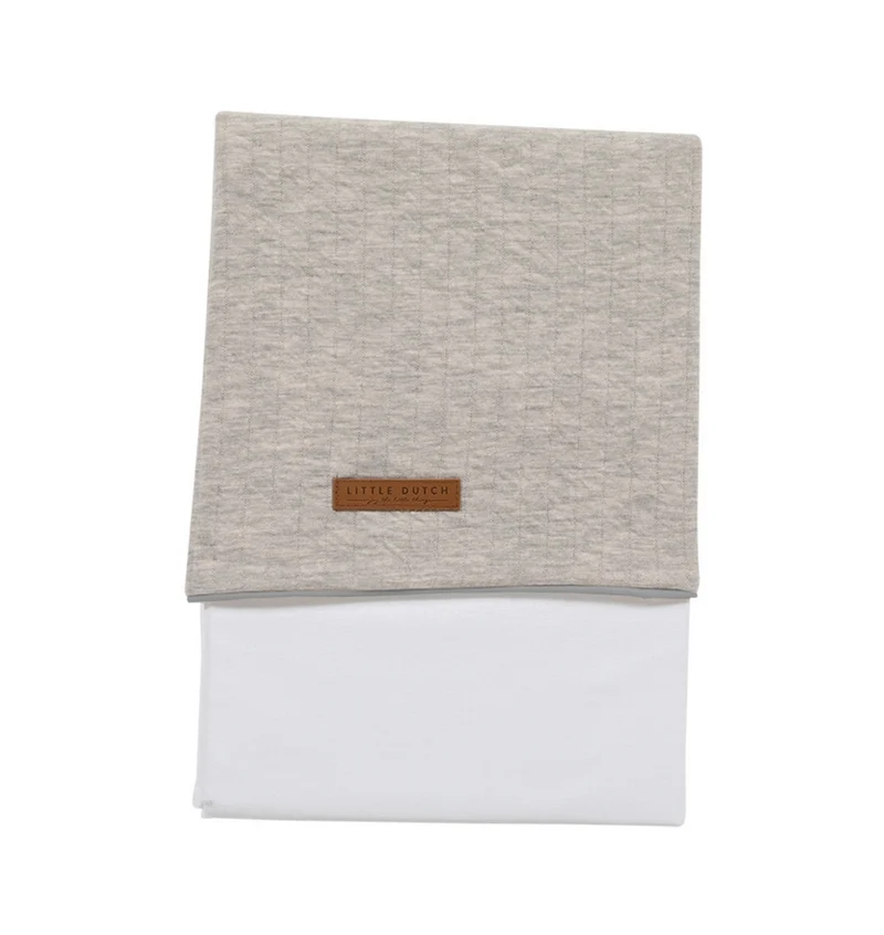 Kinderbett-Laken Pure grau | Little Dutch