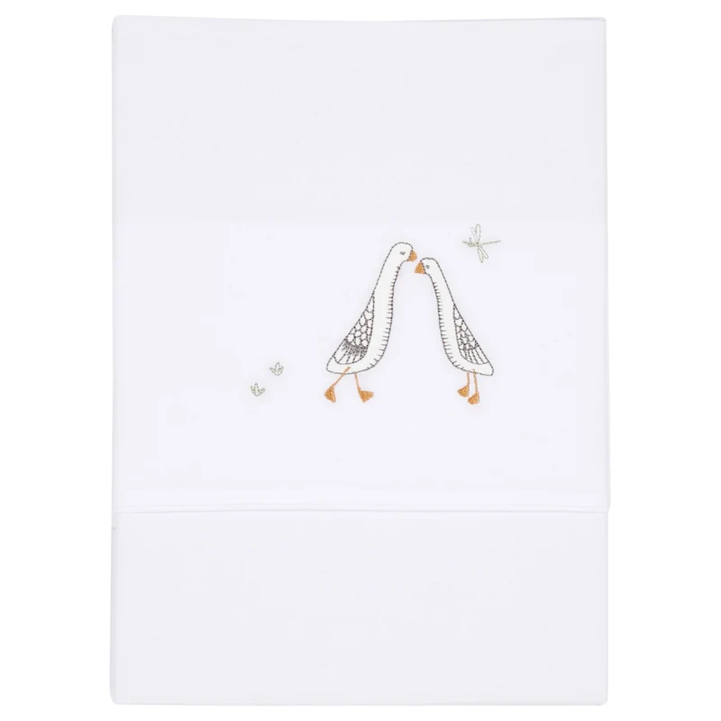 Wiegelaken Little Goose bestickt | Little Dutch