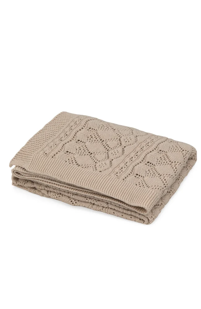 Pointelle Baby Knit Throw - Hazel