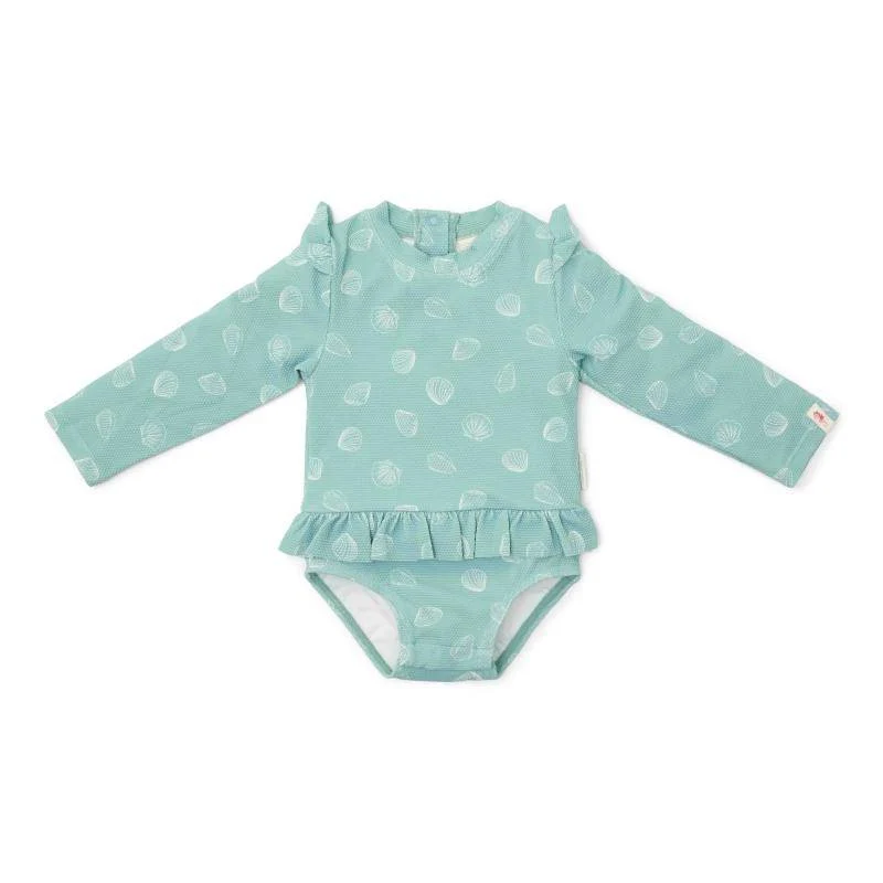 Badeanzug langärmelig Ocean Treasures Surf Blue | Little Dutch