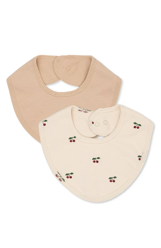 2 Pack Basic Bibs - Cherry