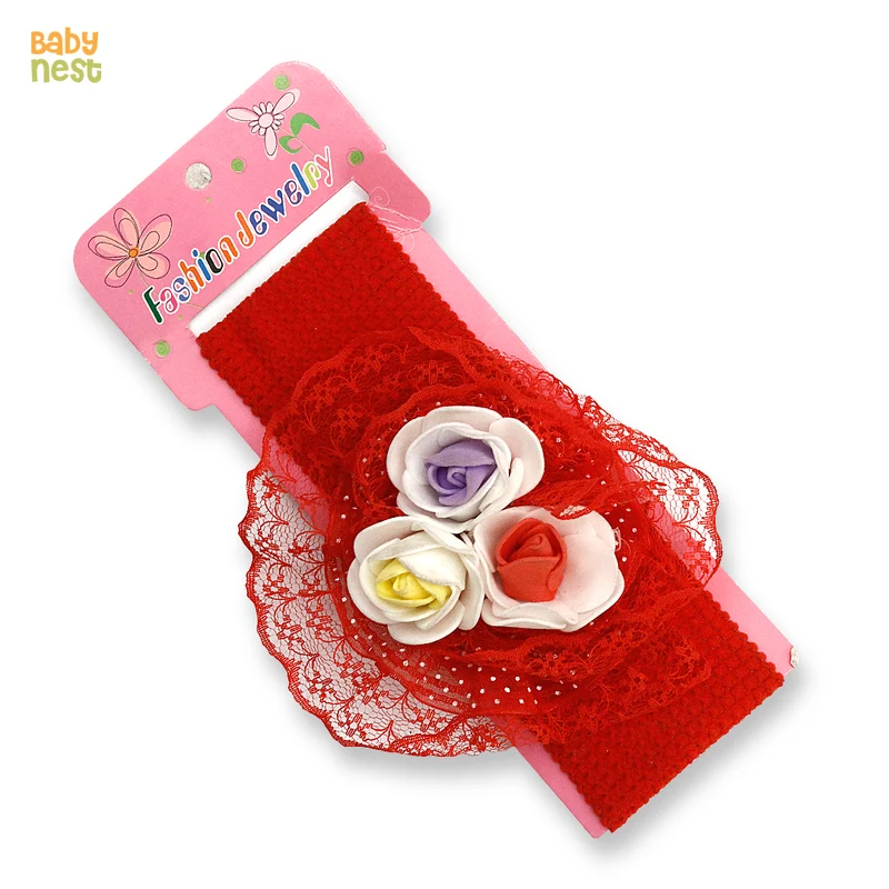 Floral Tulle Hair Band For Girls - 1pc