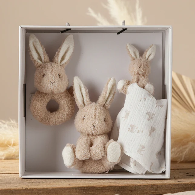 Little Dutch Geschenkset Baby Bunny – 3-teilig, optional mit Name