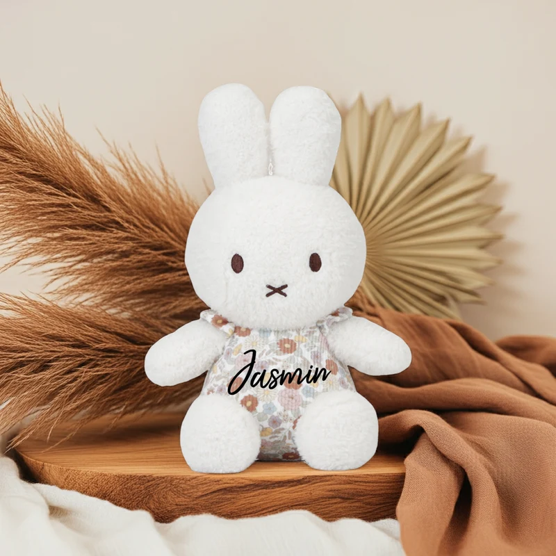 Miffy Kuscheltier Vintage Little Flowers 25 cm mit Name