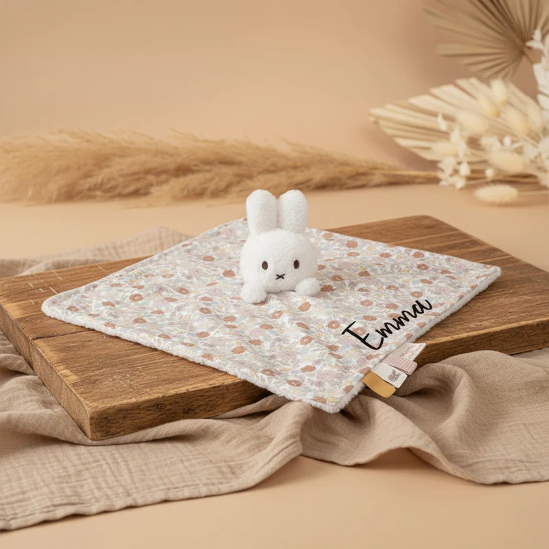 Miffy x Little Dutch Schnuffeltuch Vintage Little Flowers – optional mit Name