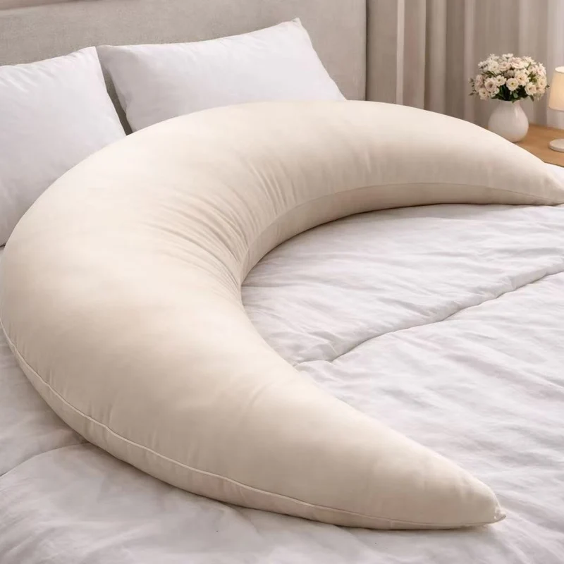 Skin Friendly Moon Shaped Maternity Pillow