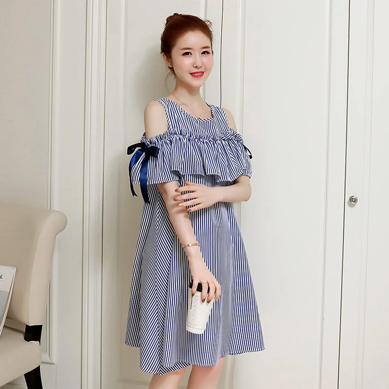 Summer Mid Length Maternity Breastfeeding Dress Set