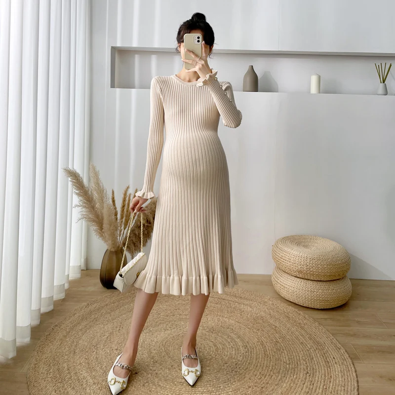 New Style Knitted Maternity Sweater Dress