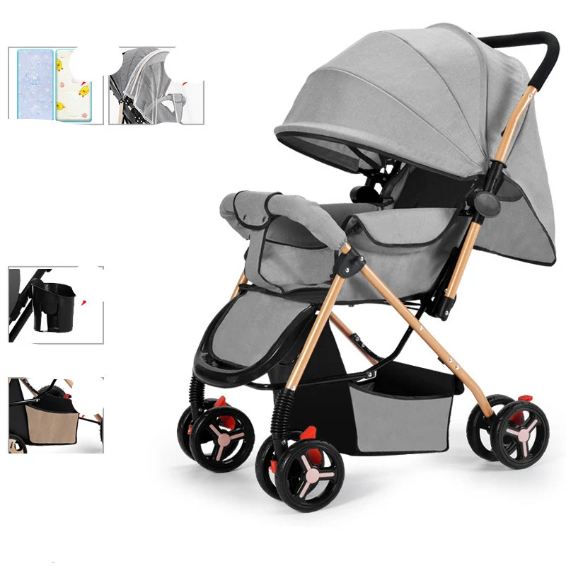 Lightweight Foldable Baby Stroller With Sit Lie Function