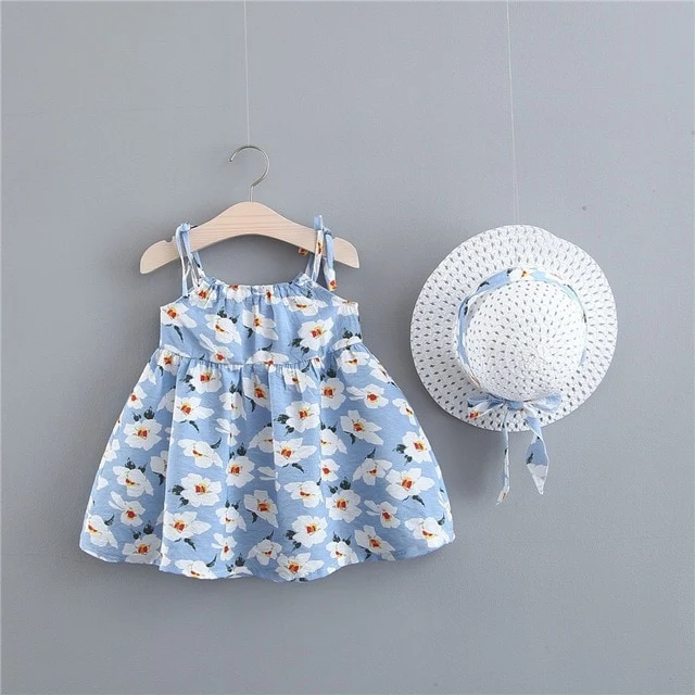 Summer Baby Girl Dress Big Bow Sleeveless Princess Dress