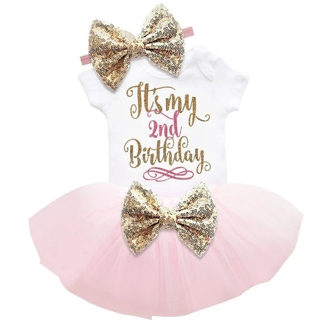 Baby girl clothes 2nd Birthday Dress Outfits 2 years Girls