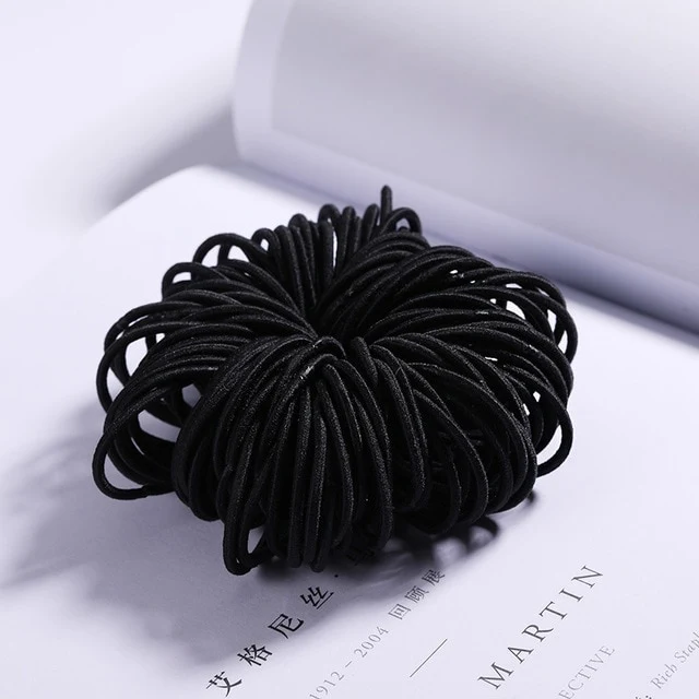 New 100PCS/Lot Girls Candy Colors Nylon 3CM Rubber Bands
