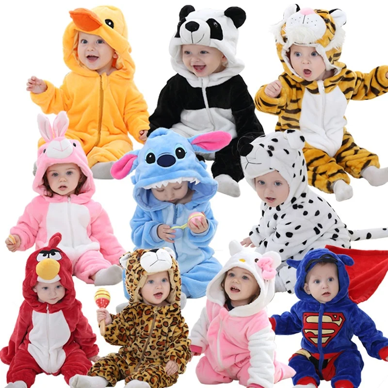 New Leapord Baby rompers girls clothes Overnight