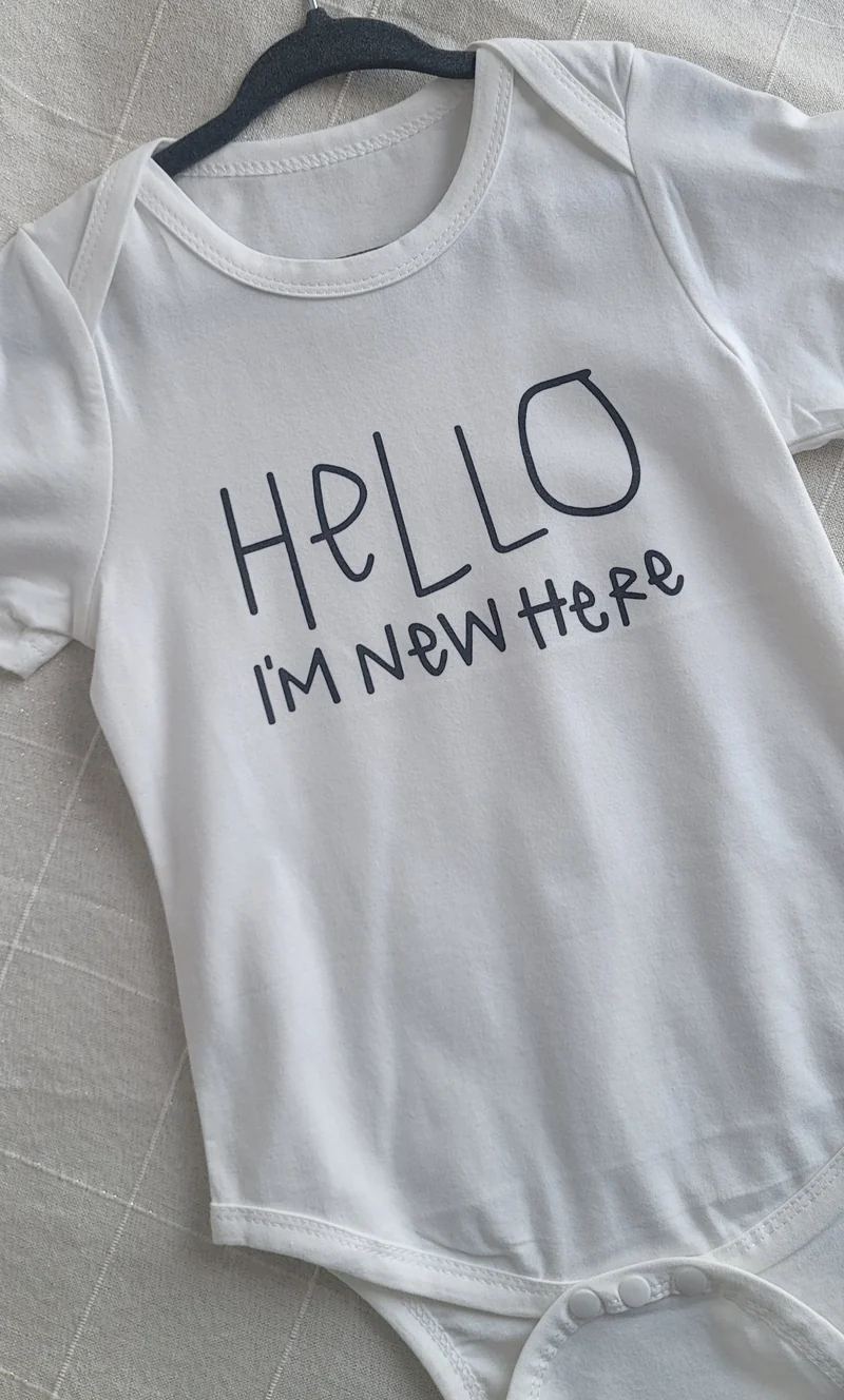 Hello I'm new here baby romper