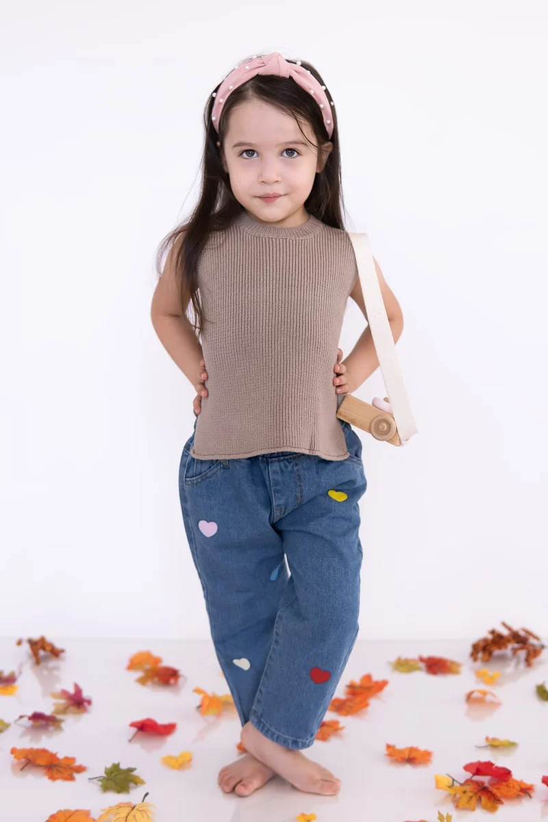Korean knit infant vest.