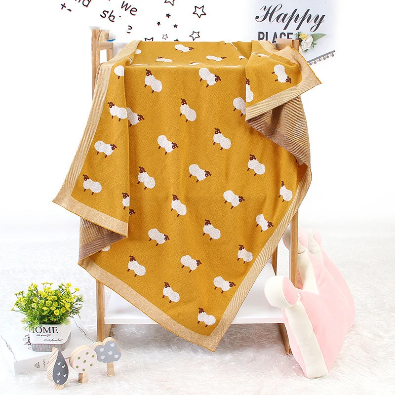 Knitted Lamb Baby Hug Blanket