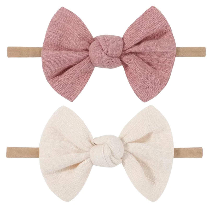 Nylon Baby Girl Bow Headband Hair Accessories