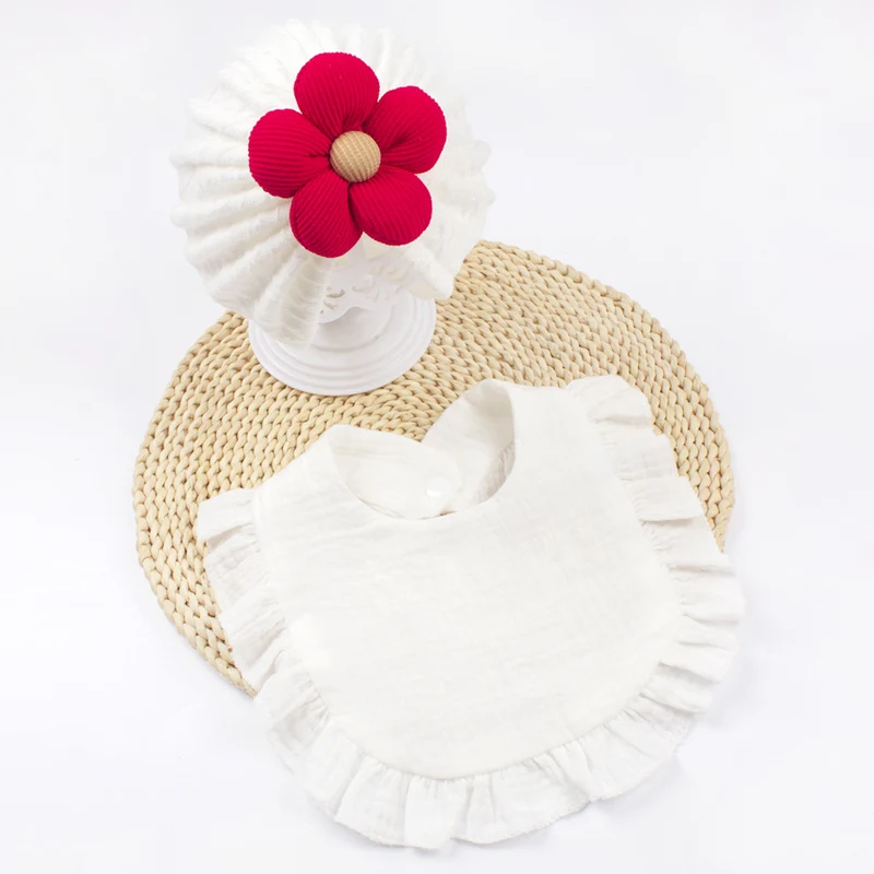 Muslin Baby Hat And Drool Bib Set