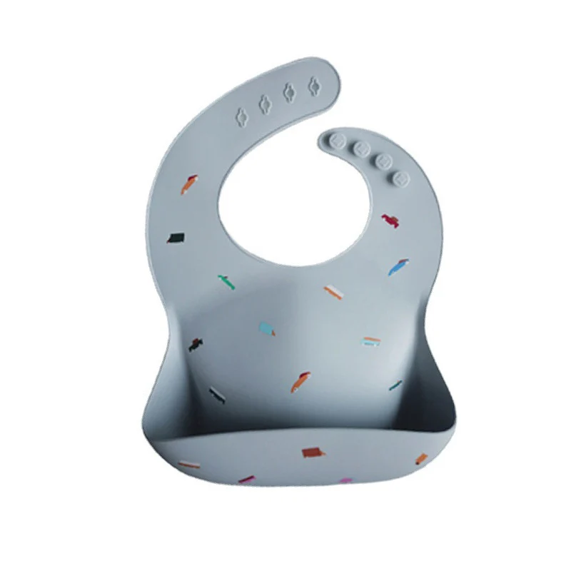 Mushie Silicone Baby Feeding Bib Waterproof Pocket