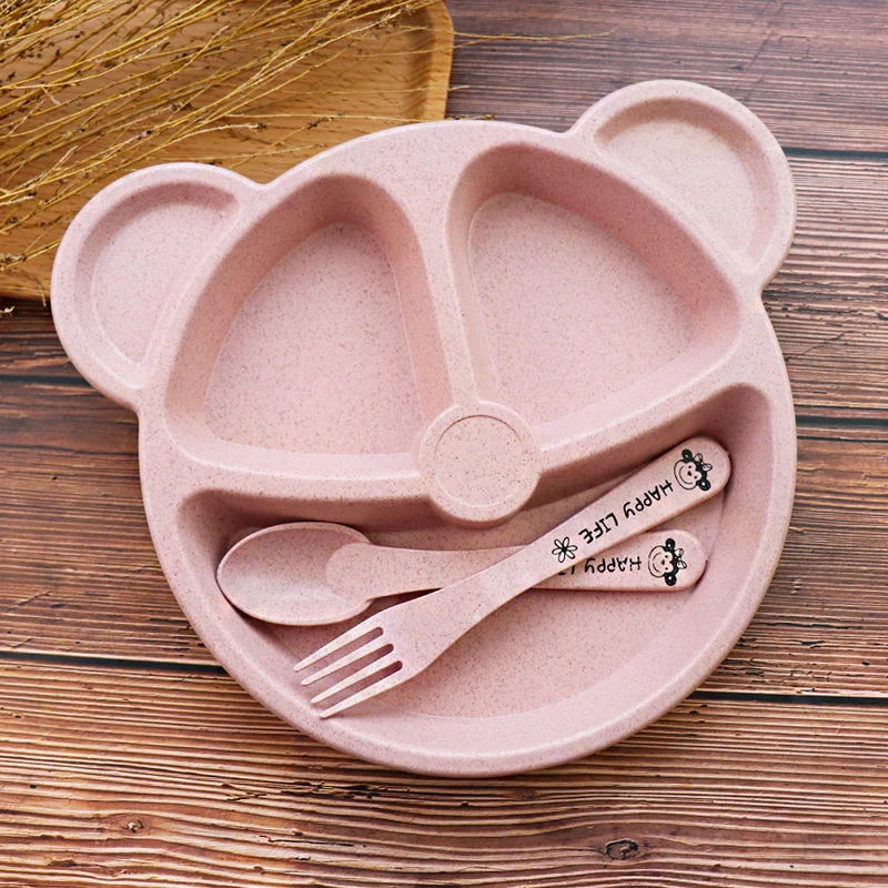 Cartoon Panda Baby Feeding Bowl Spoon Set