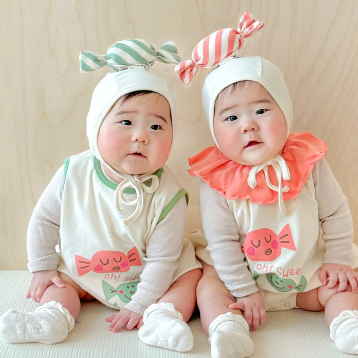 INS Korean Candy Print Baby Romper Suit