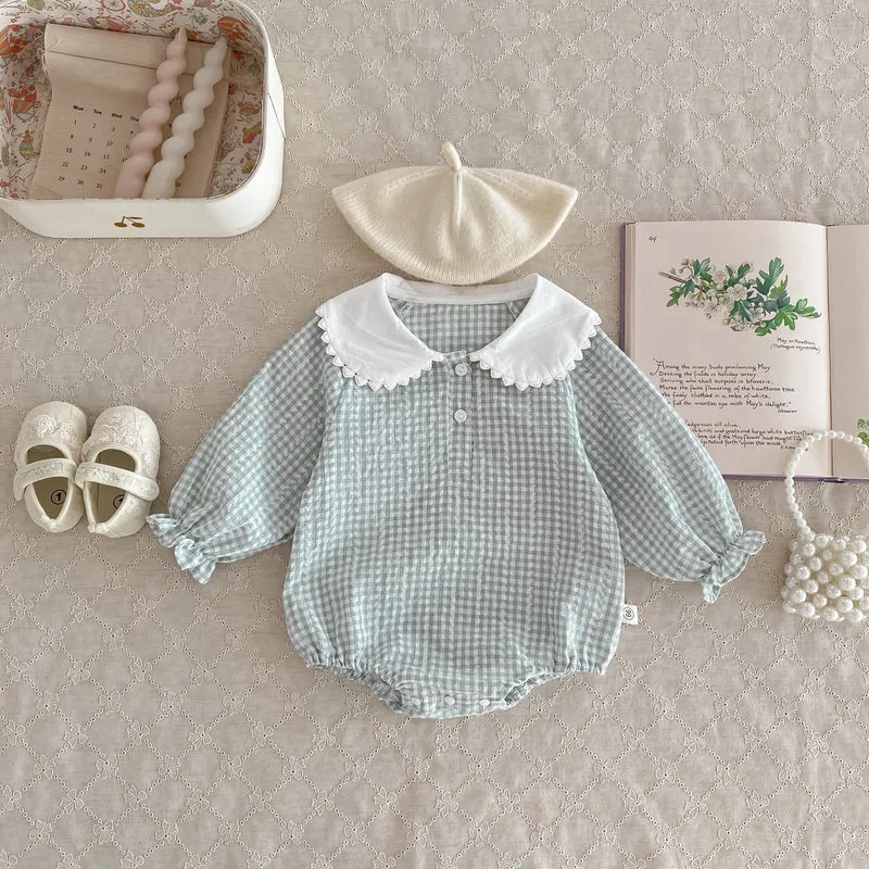 Long Sleeve Baby Girl Doll Collar Romper