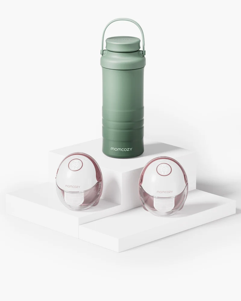 M6 Milk Cooler Bundle: M6 Hands-free Breast Pump and Portable Baby Bottle Cooler