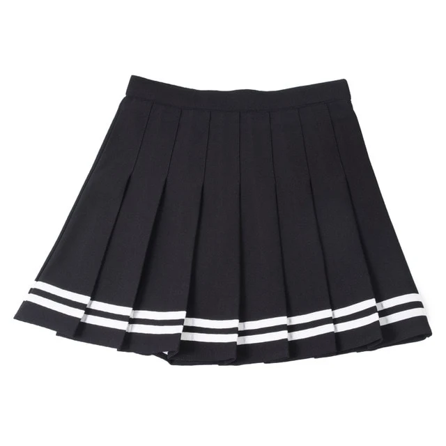 Sweet Lolita 2019 Pleated Skirt Women Cute High Waist Mini A-line Sailor Skirt
