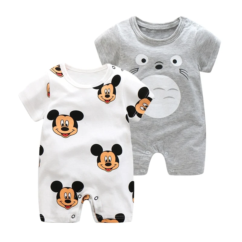 2019 Summer New Style Short Sleeved Girls Dress Baby Romper Cotton