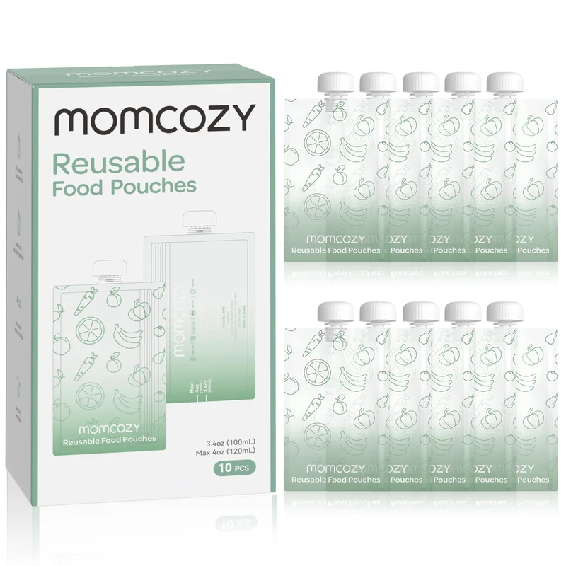 Momcozy Reusable Baby Food Pouches, 10 packs
