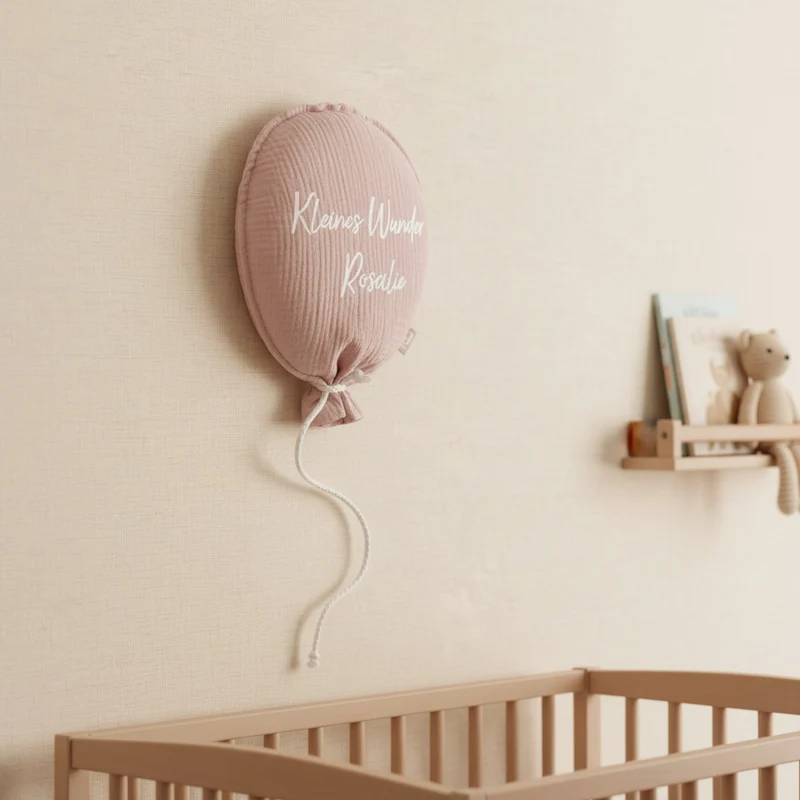 Jollein Stoffballon Rosa 25 × 50 cm | personalisierbar