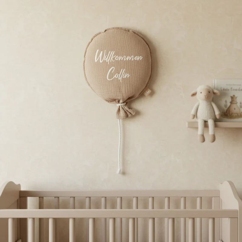 Jollein Stoffballon Biscuit 25 × 50 cm | personalisierbar