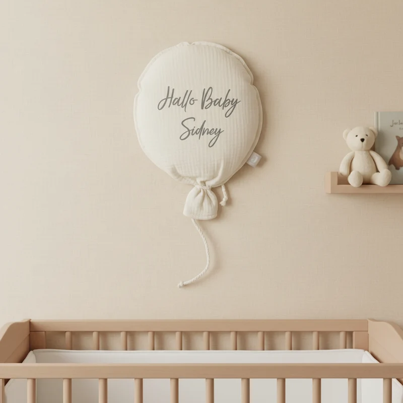 Jollein Stoffballon Ivory 25 × 50 cm | personalisierbar