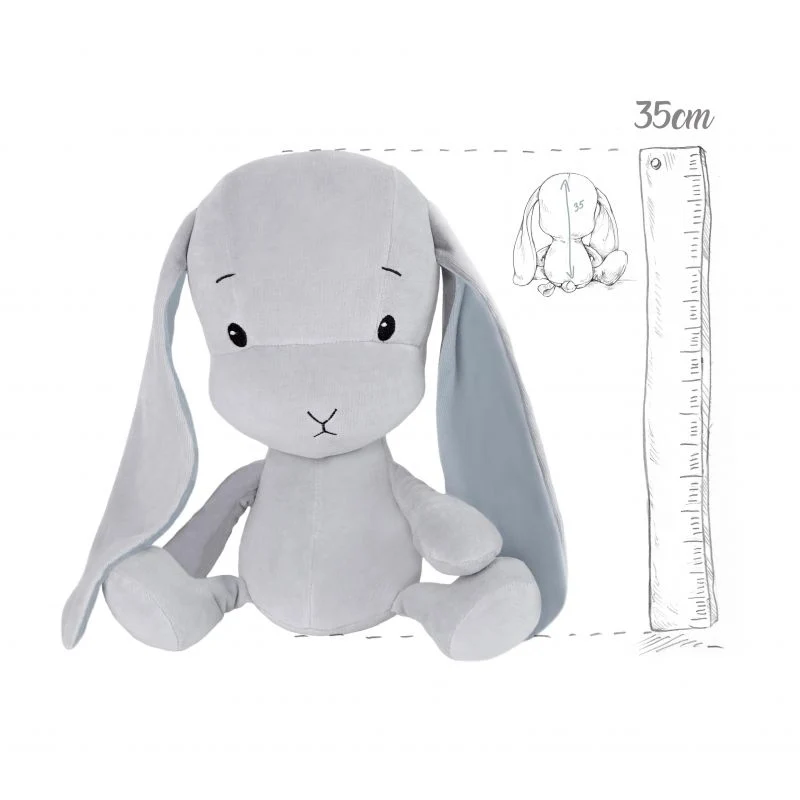 Effiki Kuscheltier Hase Grau 35 cm | personalisierbar